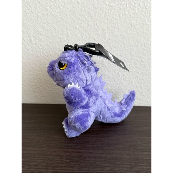 Godzilla Purple Plush Clip Keychain - Picture 3 of 4